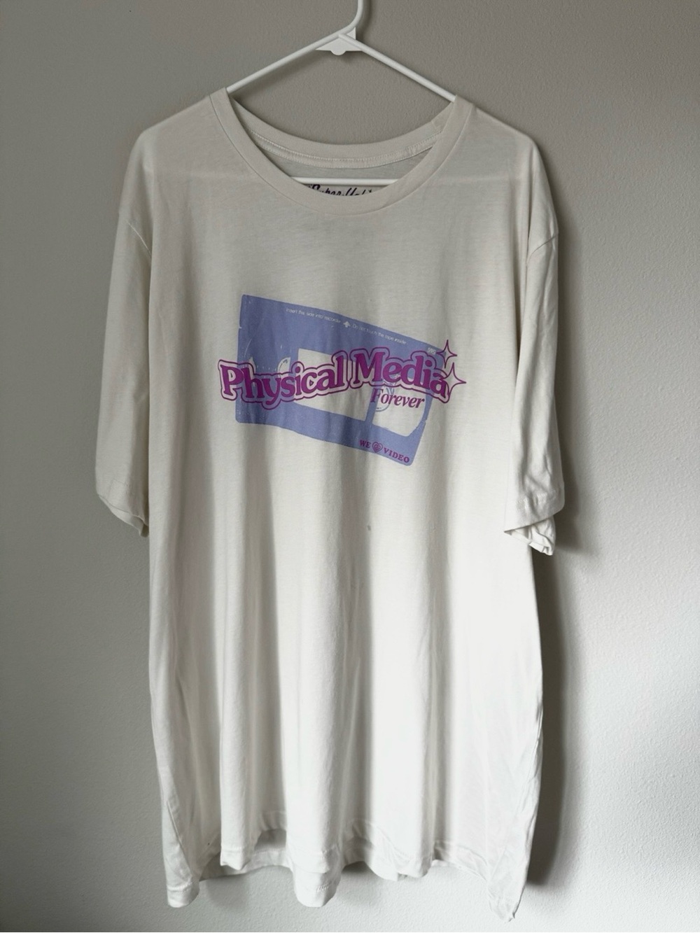 Super Yaki We Love Video Physical Media Forever Graphic Tee Shirt 3XL White